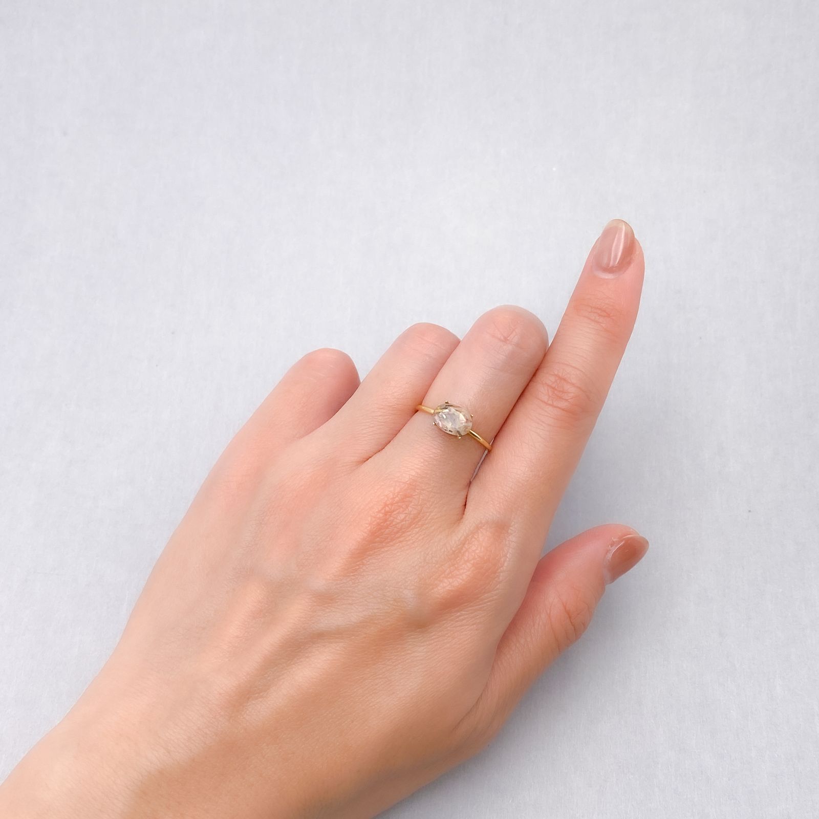 レインボーラティスサンストーン オーストラリア産 1.21ct [250229853]8.2x6mm前後