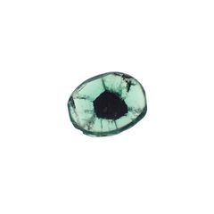 トラピッチェエメラルド 原石スライス(宝石名トラピッチェ・エメラルド)コロンビア産 0.776ct ソ付(彩珠)[220717085]7.1x5.5mm前後