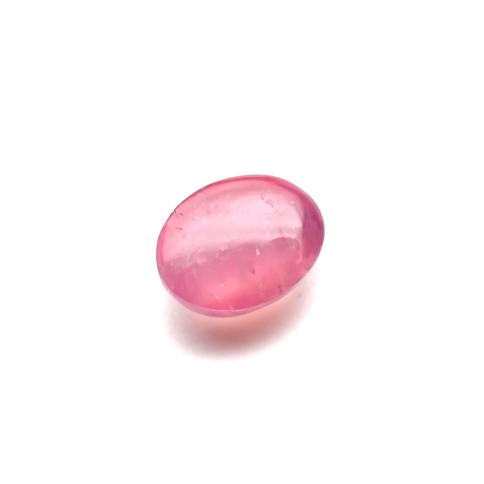 ペツォッタイトキャッツアイ(ラズベリル)(宝石名ペツォッタイト・キャッツアイ) マダガスカル産 0.426ct ソ付(彩珠)[210811978]5×3.7mm前後