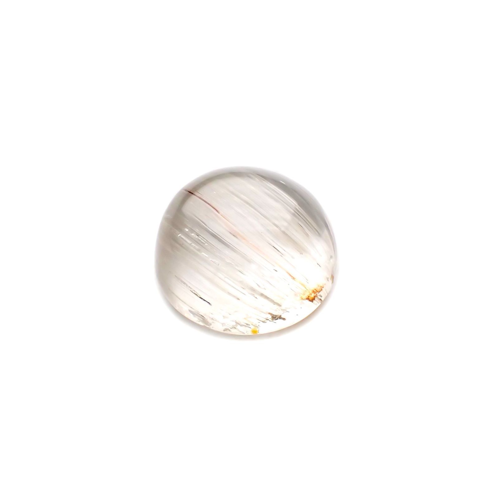 トパーズキャッツアイ(宝石名トパーズ・キャッツアイ)ビルマ産 7.653ct ソ付(彩珠)[220717089]10.6x10.5mm前後