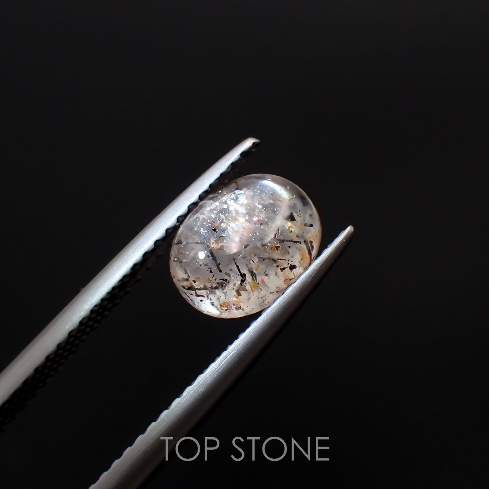 レインボーラティスサンストーン オーストラリア産 1.59ct[230120334]8.2x6.6mm前後