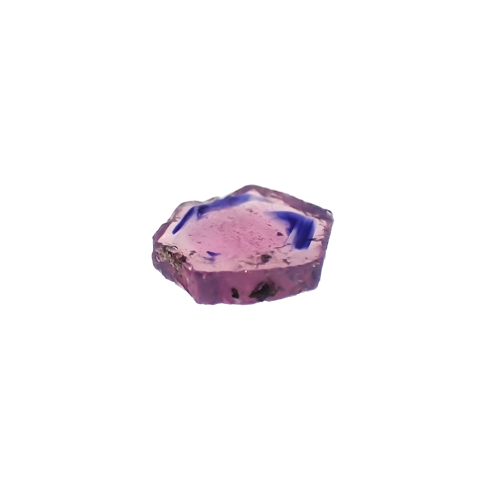 ウィンザーサファイア原石スライス タンザニア・ウィンザー産 0.56ct[230321220]6.3x5.7mm前後