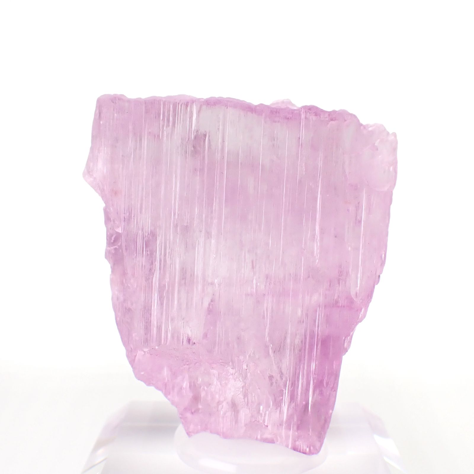 クンツァイト原石 アフガニスタン・ヌーリスターン州産 386.74ct(77.34g) / 44.9x18.7x51.9mm前後 [260832720]