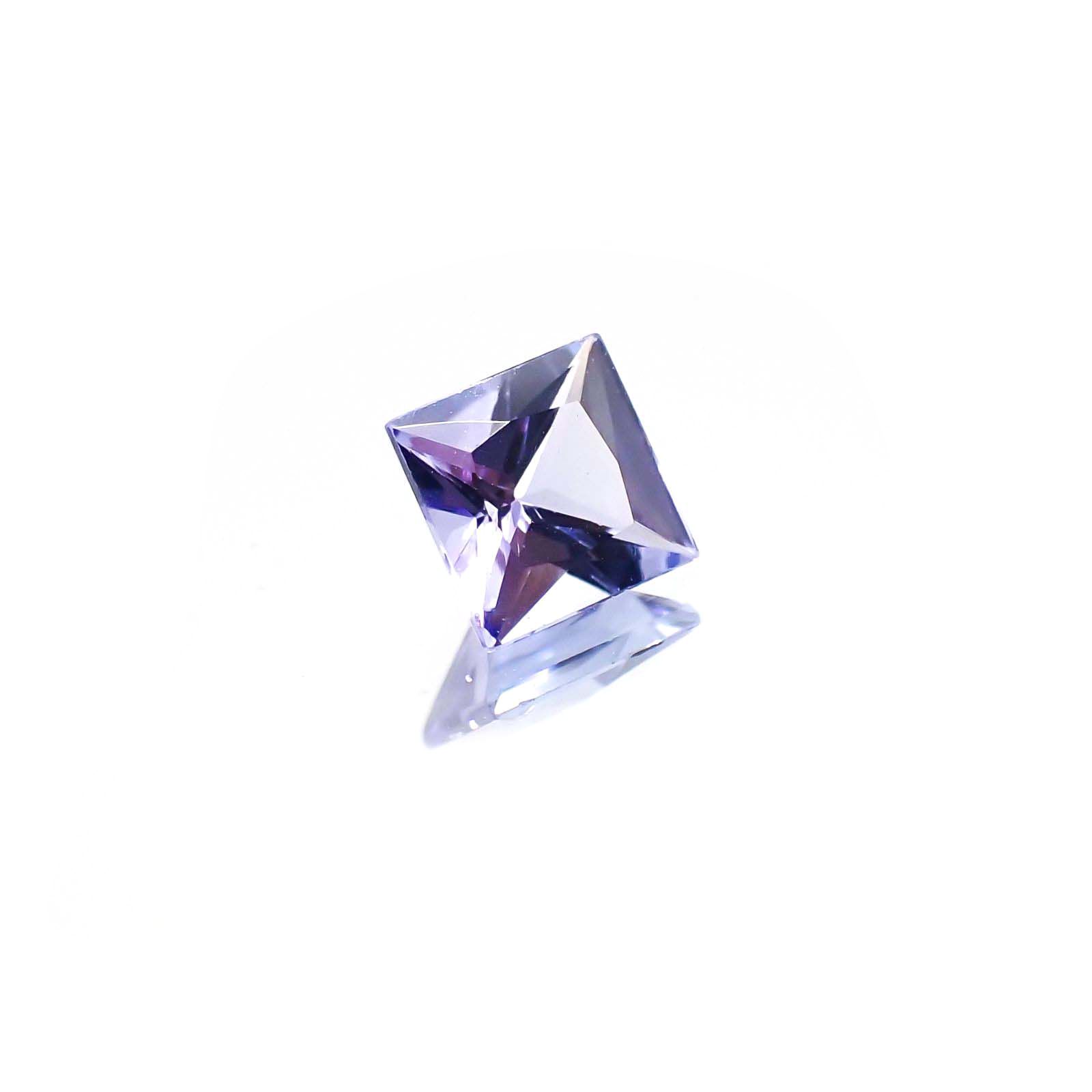 ◇プリンセスカット◇タンザナイト(宝石名タンザナイト)タンザニア産 0.45ct 識別済[230723012]4.5x4.4mm前後