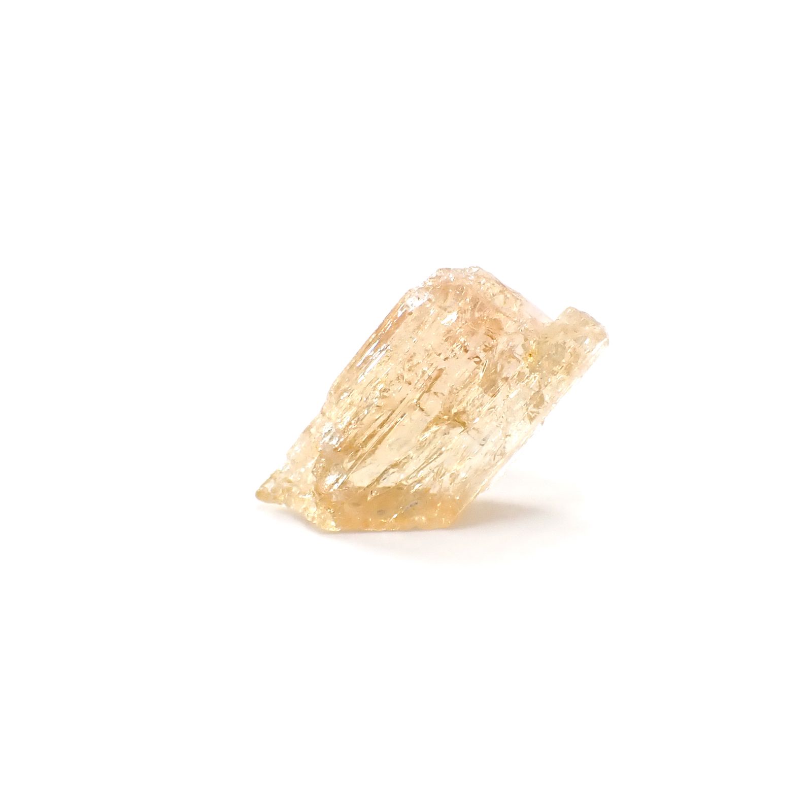 インペリアルトパーズ 原石 ザンビア産 21.60ct / 24.9x13.1mm前後 [250730933]
