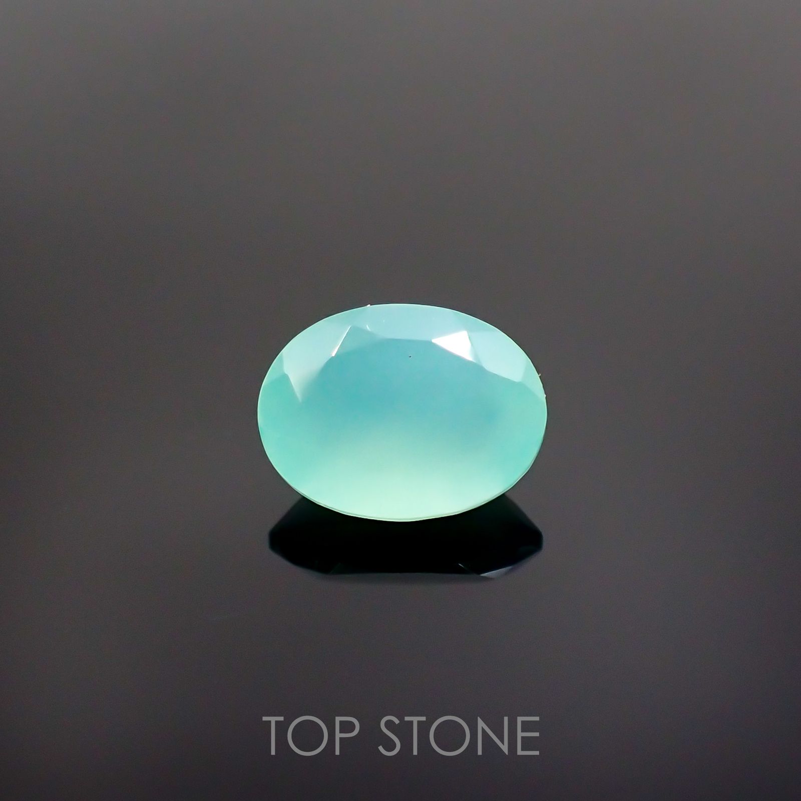 アクアプレーズ(宝石名ブルー グリーン・カルセドニー) 南アフリカ産 1.18ct 識別済[210812351]8.2×6.1mm前後