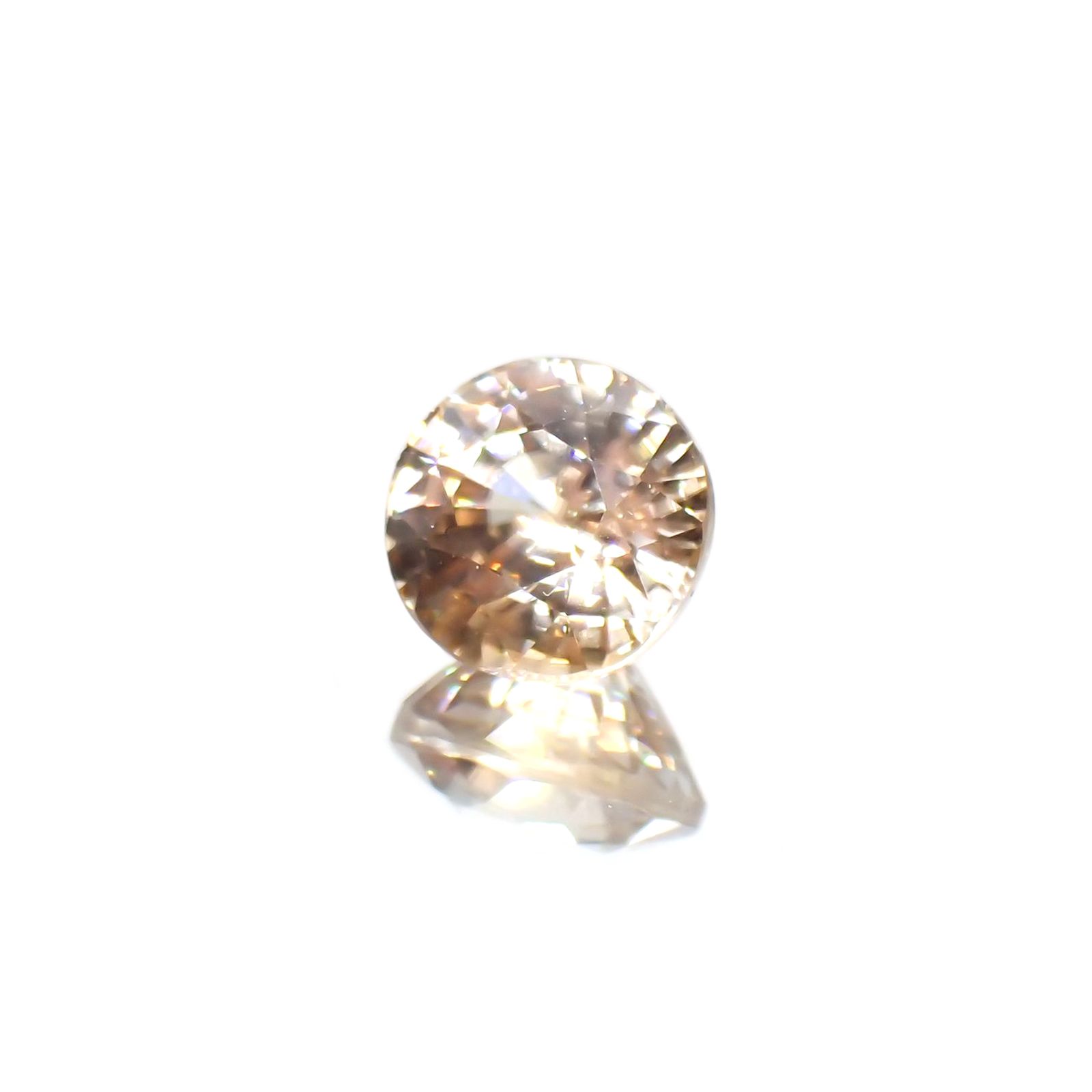 イエロージルコン(宝石名ジルコン)スリランカ/カンボジア産 1.94ct 識別済[220114829]6.7x6.6mm前後