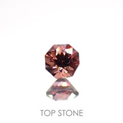 ◇オクタゴンカット◇ピンクジルコン(宝石名ジルコン)スリランカ/カンボジア産 0.43ct 識別済[220114929]3.9x3.8mm前後