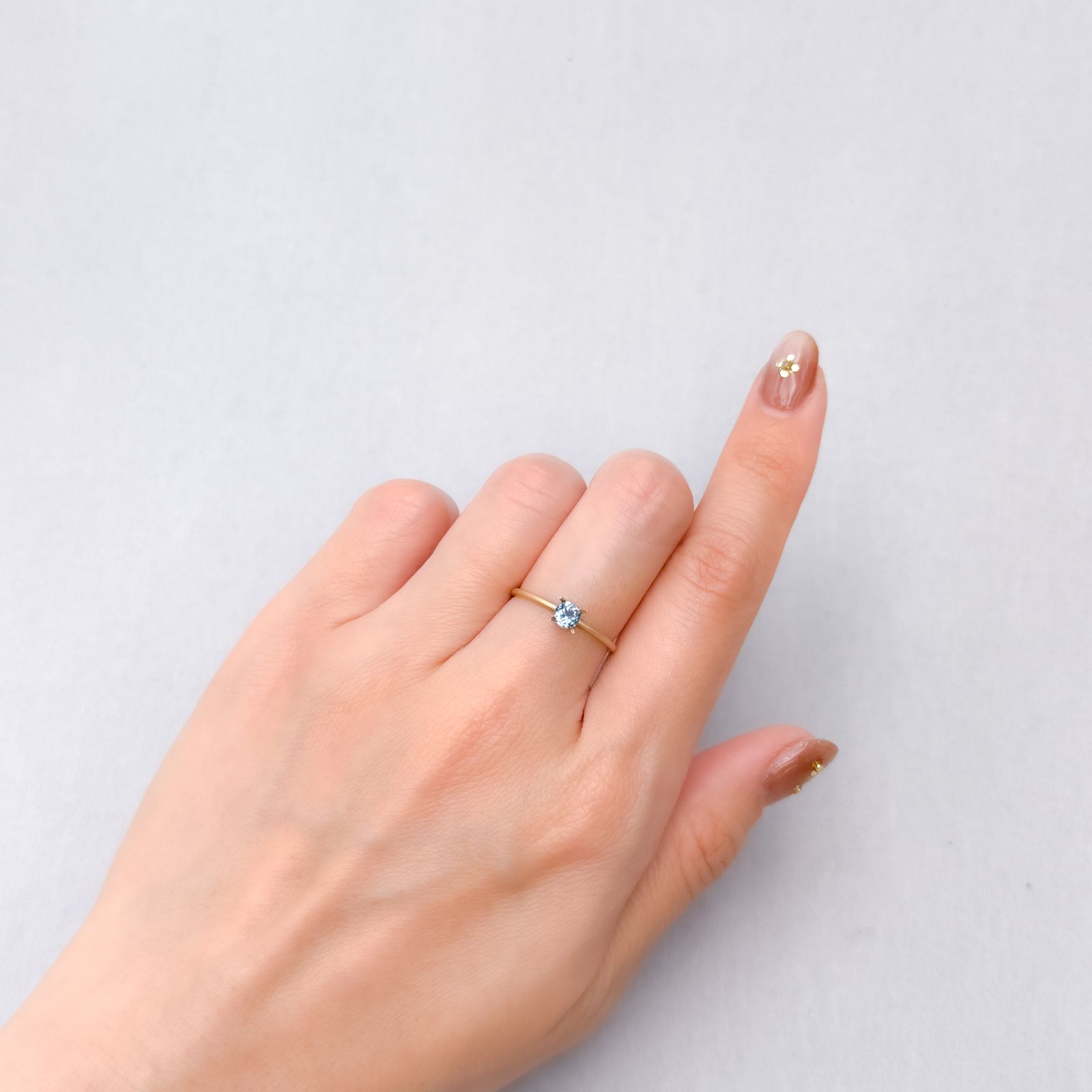 アクアマリン サンタマリアカラー ナイジェリア産 0.21ct [250329946]3.9x3.9mm前後