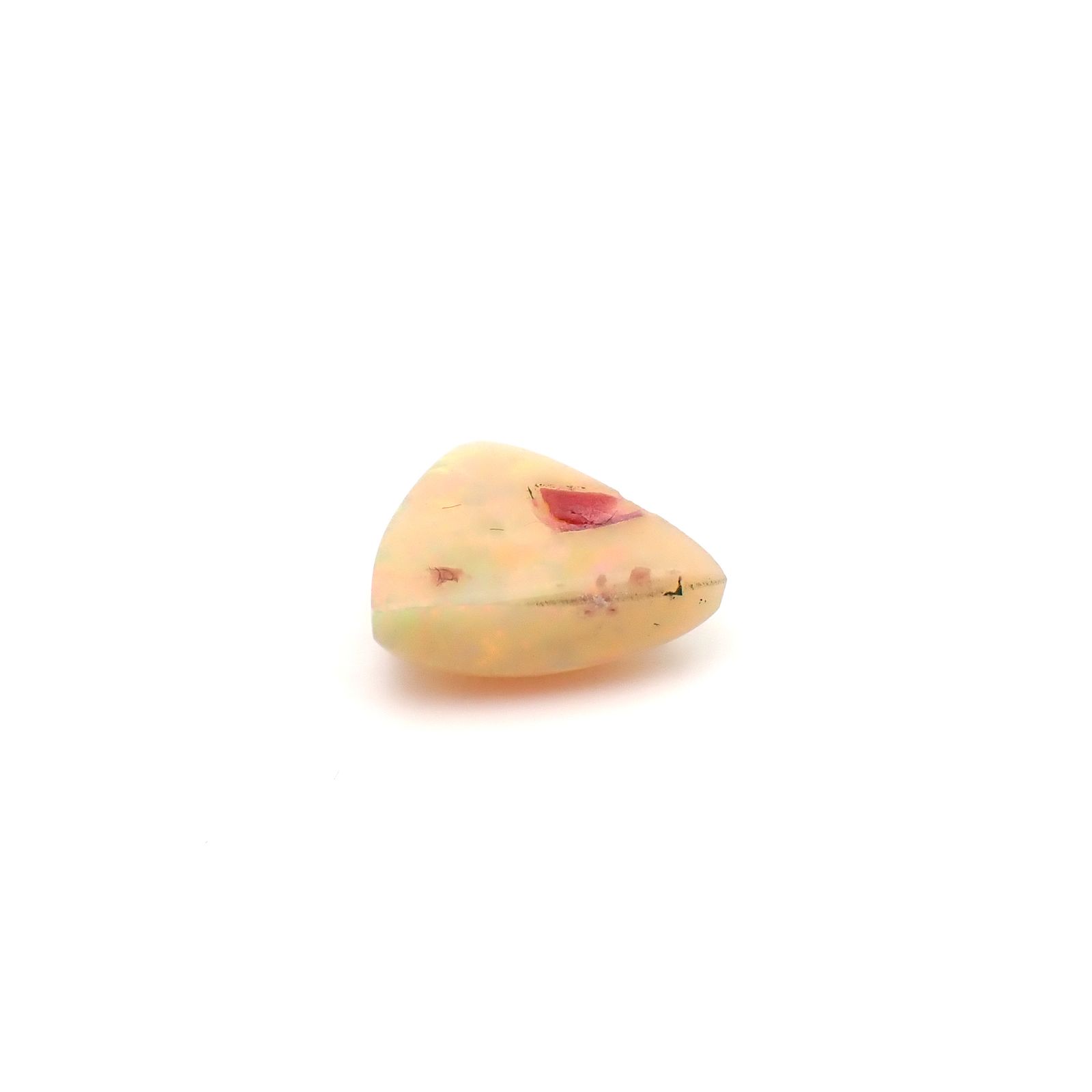 エチオピアオパール(宝石名オパール)エチオピア産 ソ付(彩珠) 4.189ct / 13.4x12.7mm前後 [260722822]
