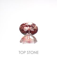 バイカラーアンデシン(宝石名アンデシン)チベット産 1.13ct 識別済[220115263]7.6x5.5mm前後