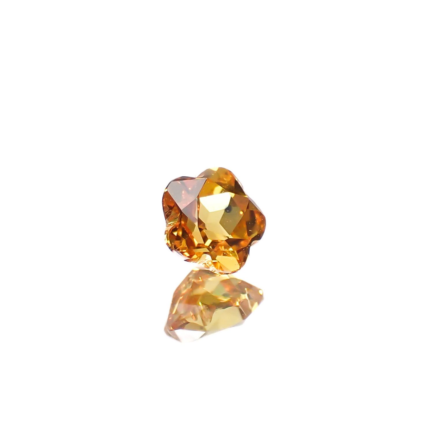 ◇カスタム・フラワーカット◇ファンシーカラーサファイア スリランカ/マダガスカル産 0.20ct [250329992]3.4x3.4mm前後