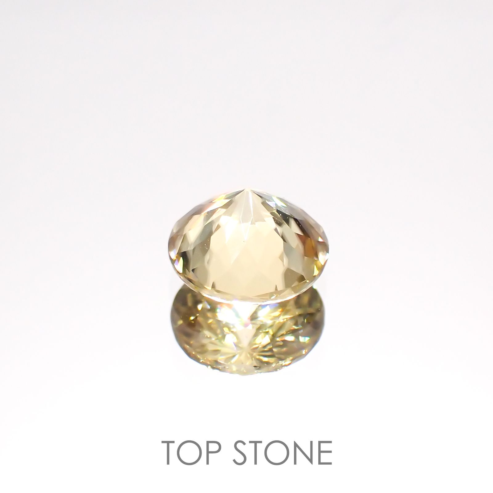 イエロージルコン(宝石名ジルコン)スリランカ/カンボジア産 1.83ct 識別済[220114840]6.9x6.8mm前後