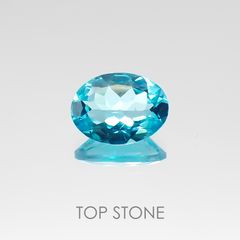 アパタイト(宝石名アパタイト) ブラジル産 1.10ct 識別済[20128303]8×6.1mm前後