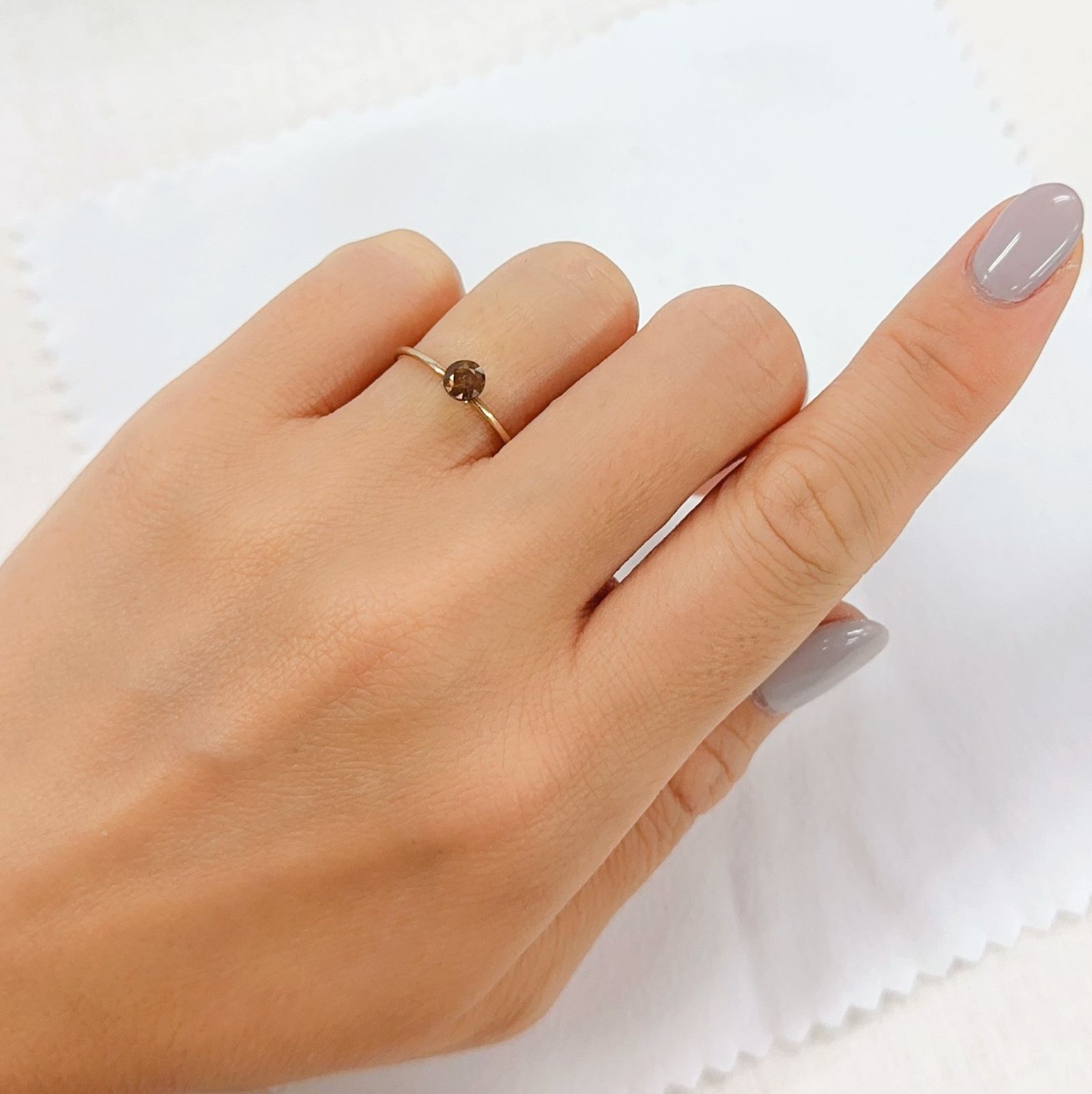 レインボーガーネット 日本・奈良県産 0.42ct[230923309]4.4x4.4mm前後
