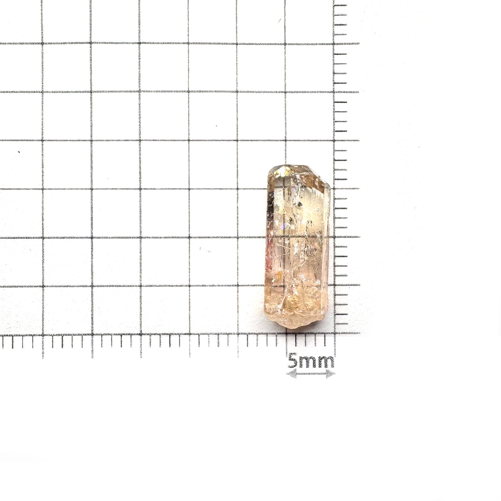 インペリアルトパーズ 原石 ザンビア産 5.75ct [241029243]16.1x6mm前後