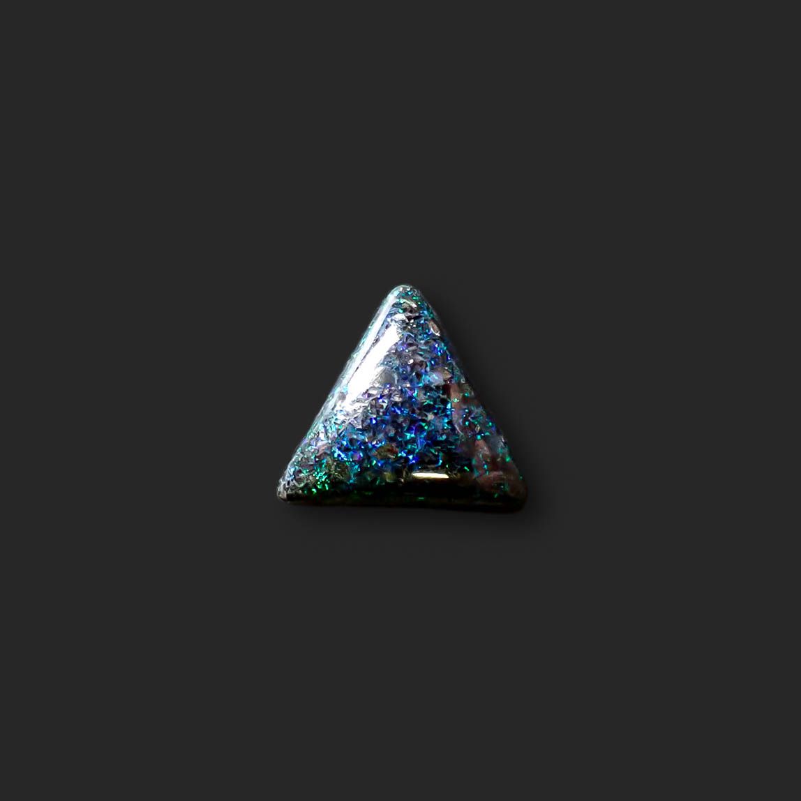 ブラックマトリックスオパール(宝石名オパール/加熱処理)オーストラリア産 1.47ct 識別済[250330126]9.1x10.3mm前後