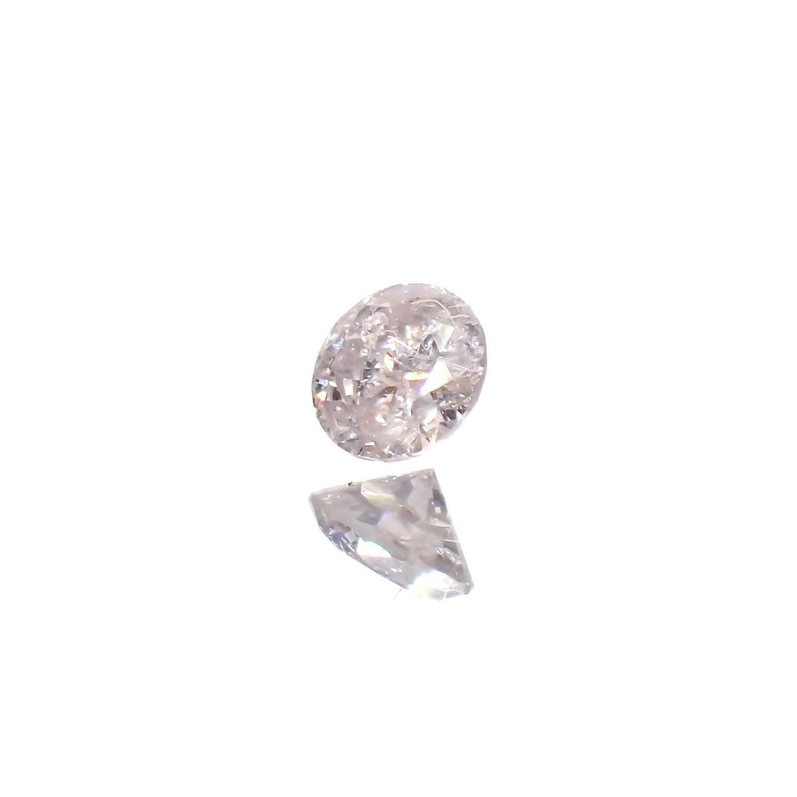 ピンクダイヤモンド(宝石名ダイアモンド I-2/VERY LIGHT BROWNISH PINK) 0.066ct ソ付(CGL)[230120139]2.52x2.57mm前後