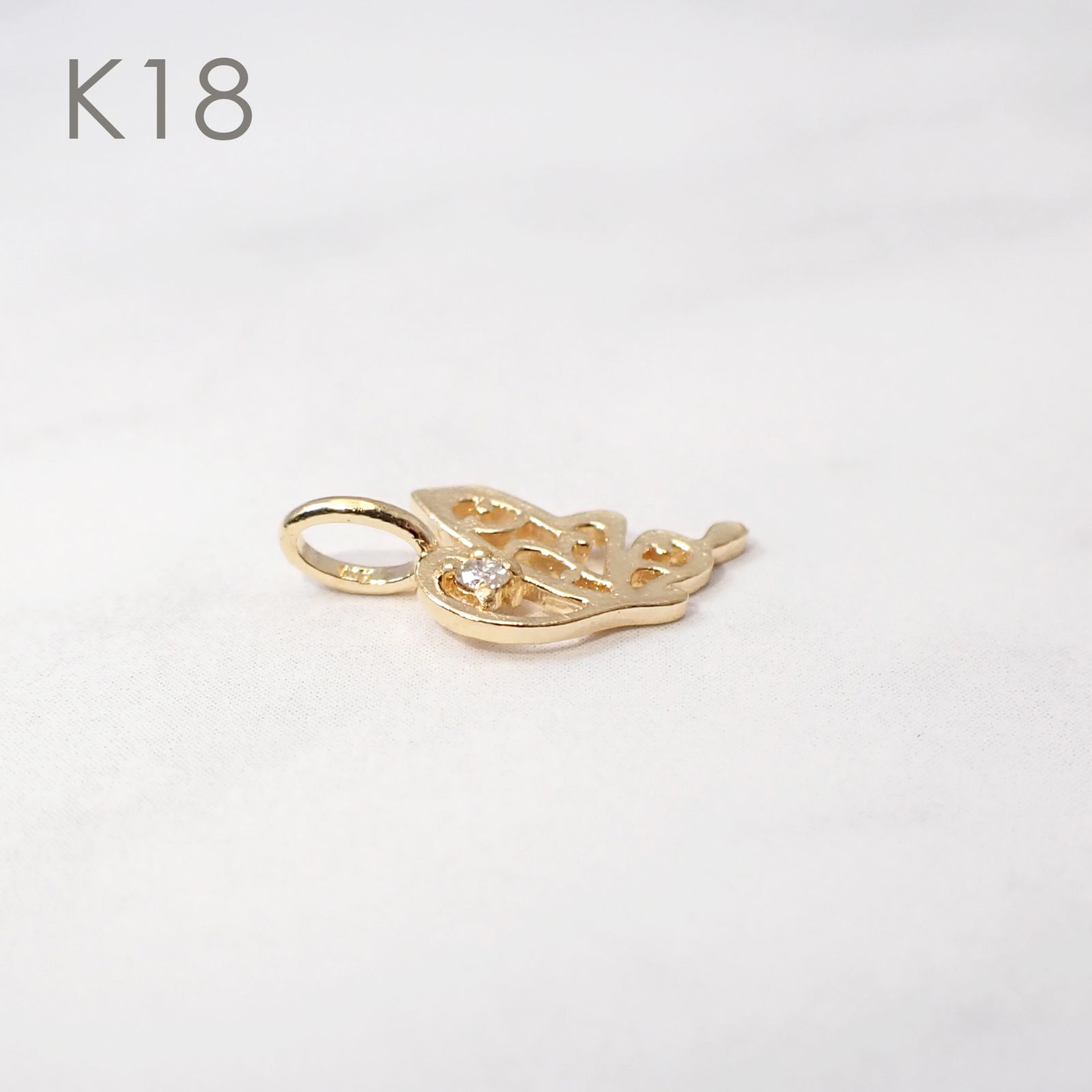 ◇K18/K10 Beata（ビィータ）◇バタフライ [ラッキーチャーム/ペンダントトップ※チェーン別売り]