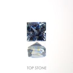 ◇プリンセスカット◇サファイア(宝石名サファイア)タンザニア産 0.38ct 識別済[220113884]3.6x3.6mm前後