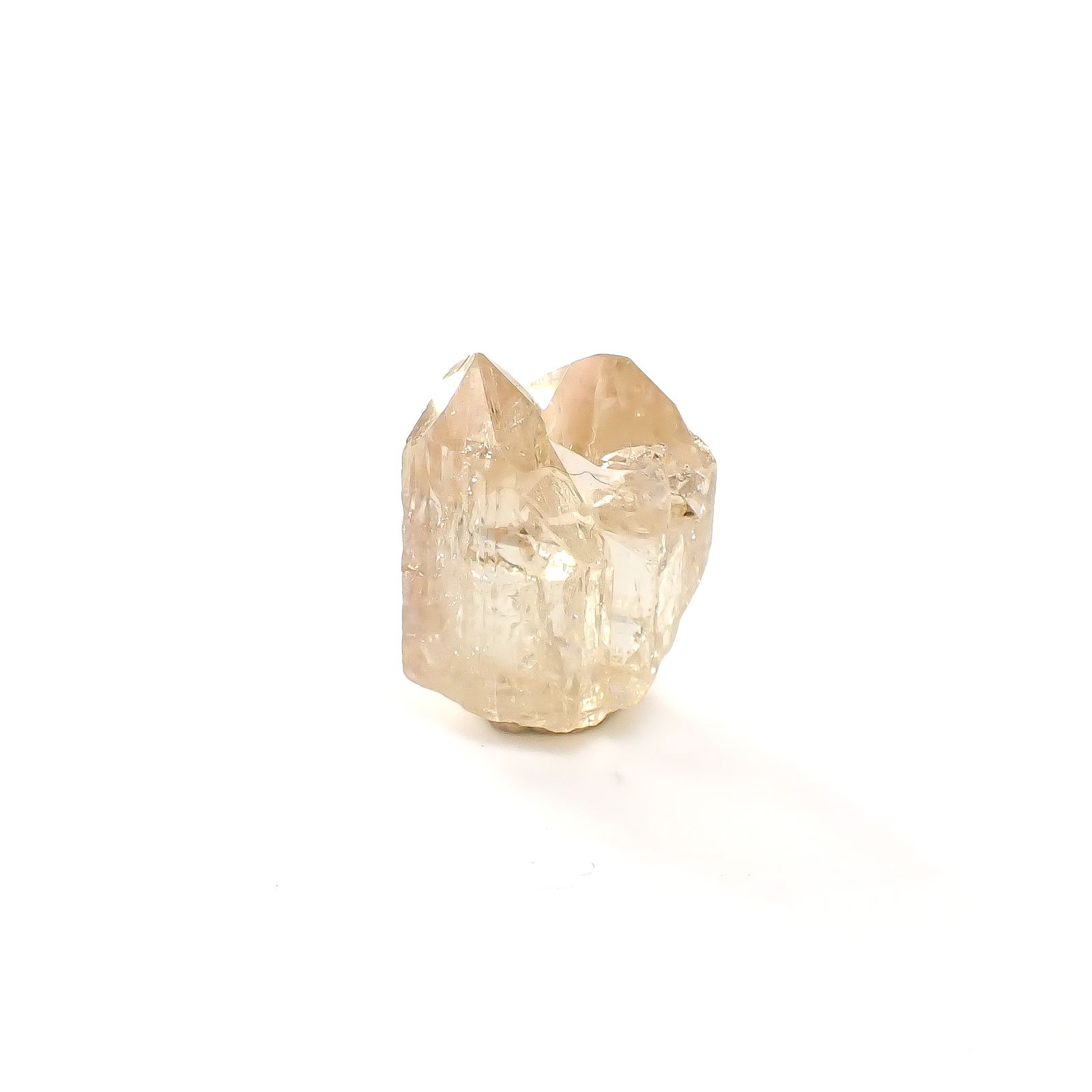 インペリアルトパーズ 原石 ザンビア産 8.26ct / 12.3x10.8mm前後 [250730938]