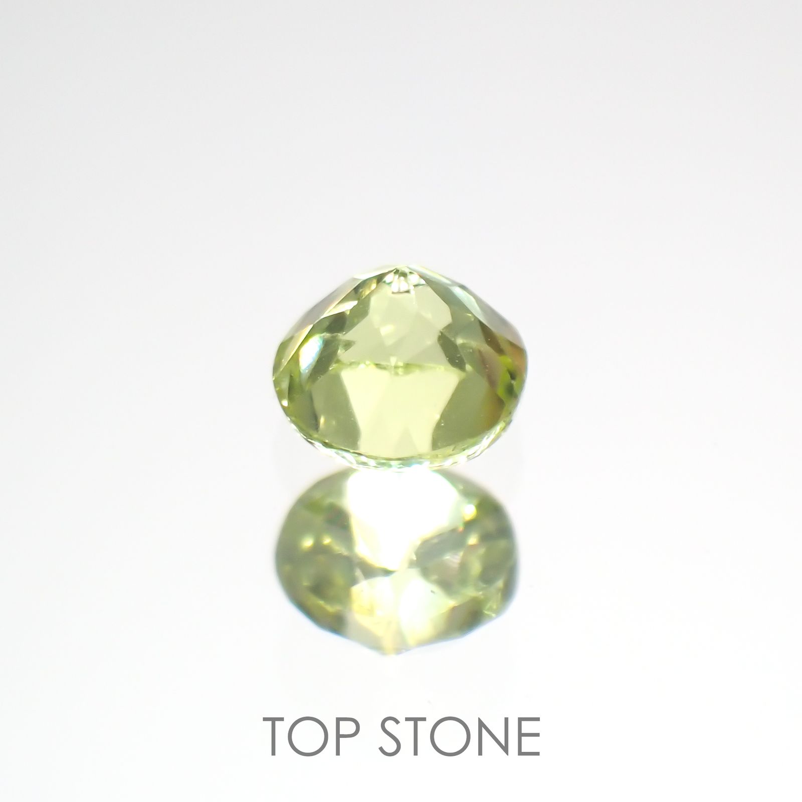 パロットクリソベリル(宝石名クリソベリル)インド産 0.16ct 識別済[220114501]2.9x2.9mm前後