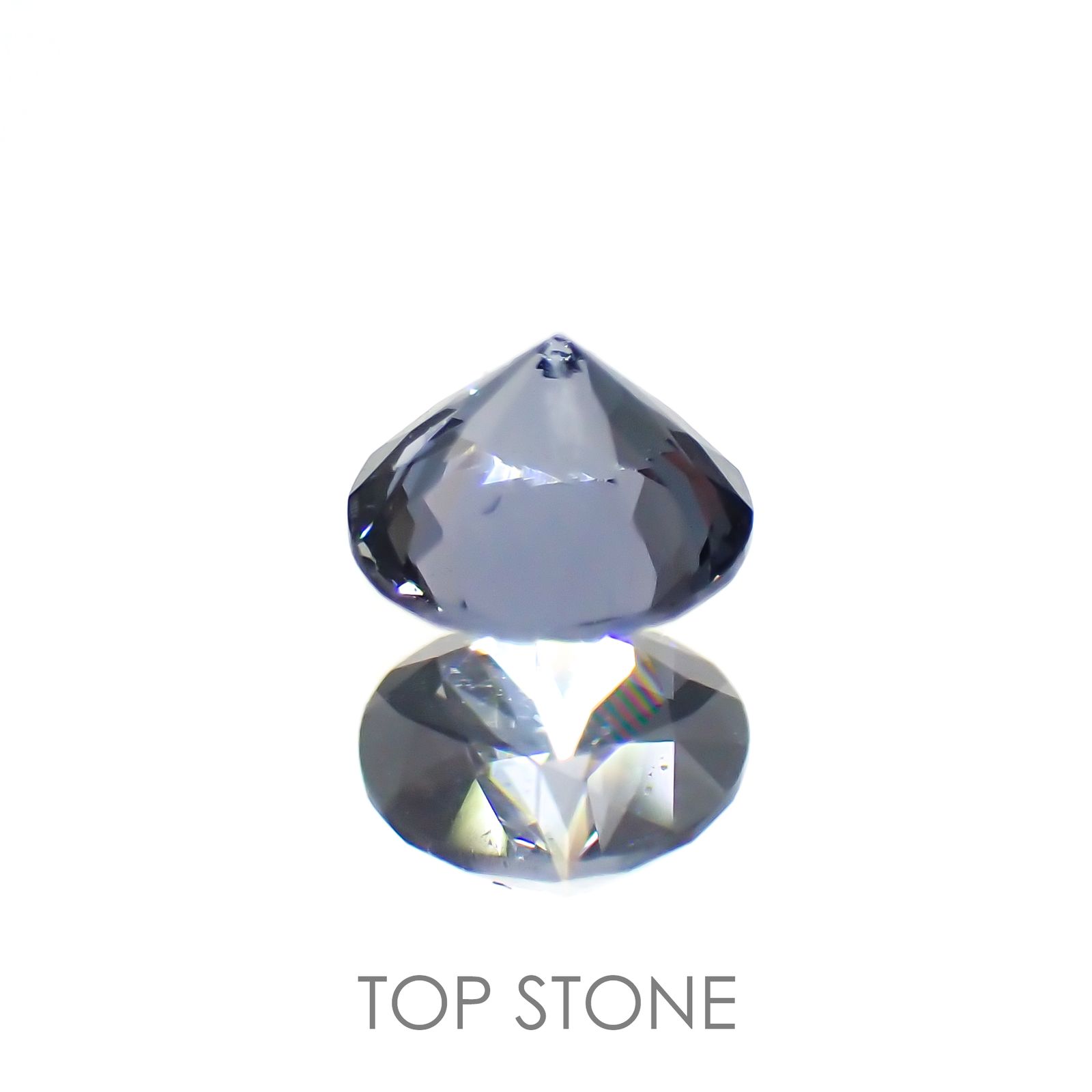 グレイッシュブルースピネル(宝石名スピネル) ビルマ産 0.32ct 識別済[211013474]4.2×4.1mm前後