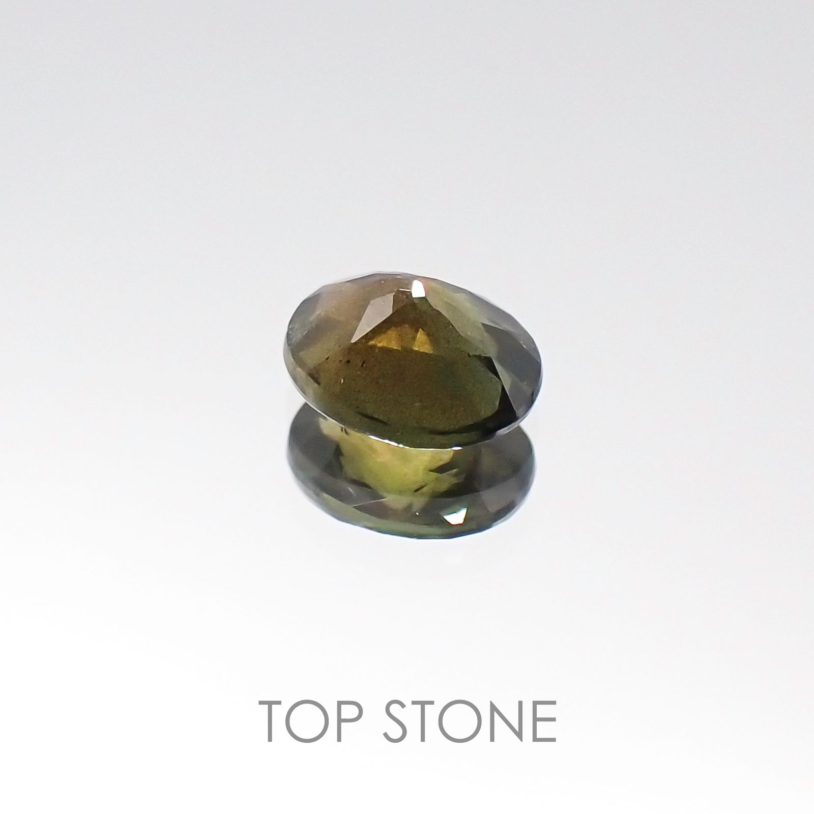 ゴールドシーンサファイア(宝石名シーン・サファイア)ケニア産 0.56ct 識別済[220717173]5.3x4.4mm前後
