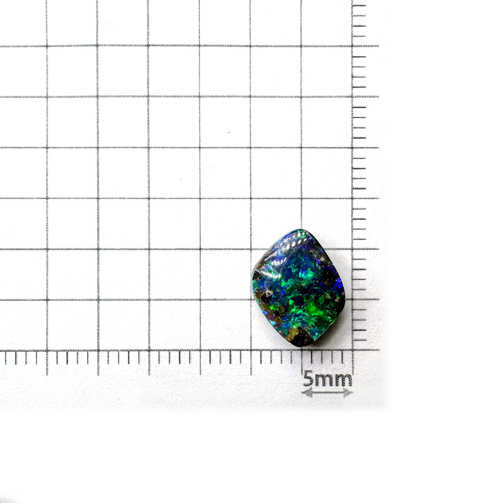 ボルダーオパール 原石磨き オーストラリア産 2.52ct[240226204]10.9x7 