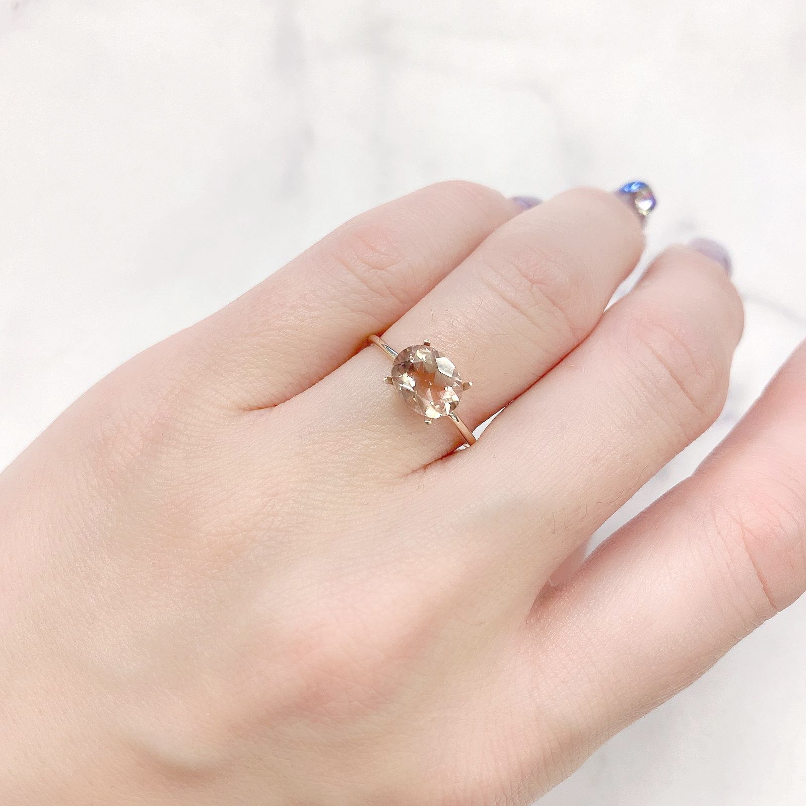 オレゴンサンストーン(宝石名ラブラドライト)アメリカ・オレゴン州産 1.36ct 識別済[230421896]8.2x6.4mm前後