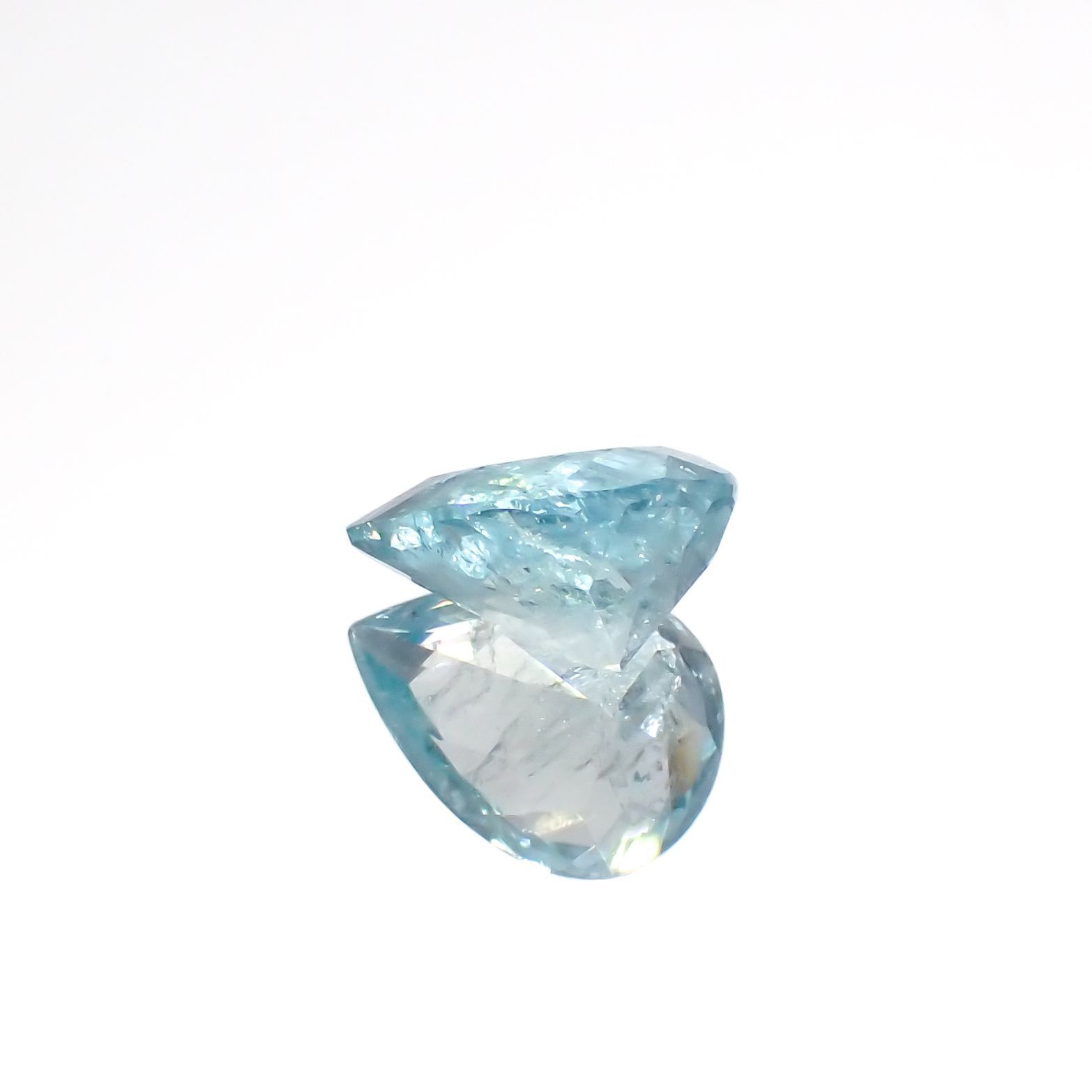 ユークレース(宝石名ブルー・ユークレース)コロンビア産 2.402ct ソ付(彩珠)[221018847]10.6x7.7mm前後