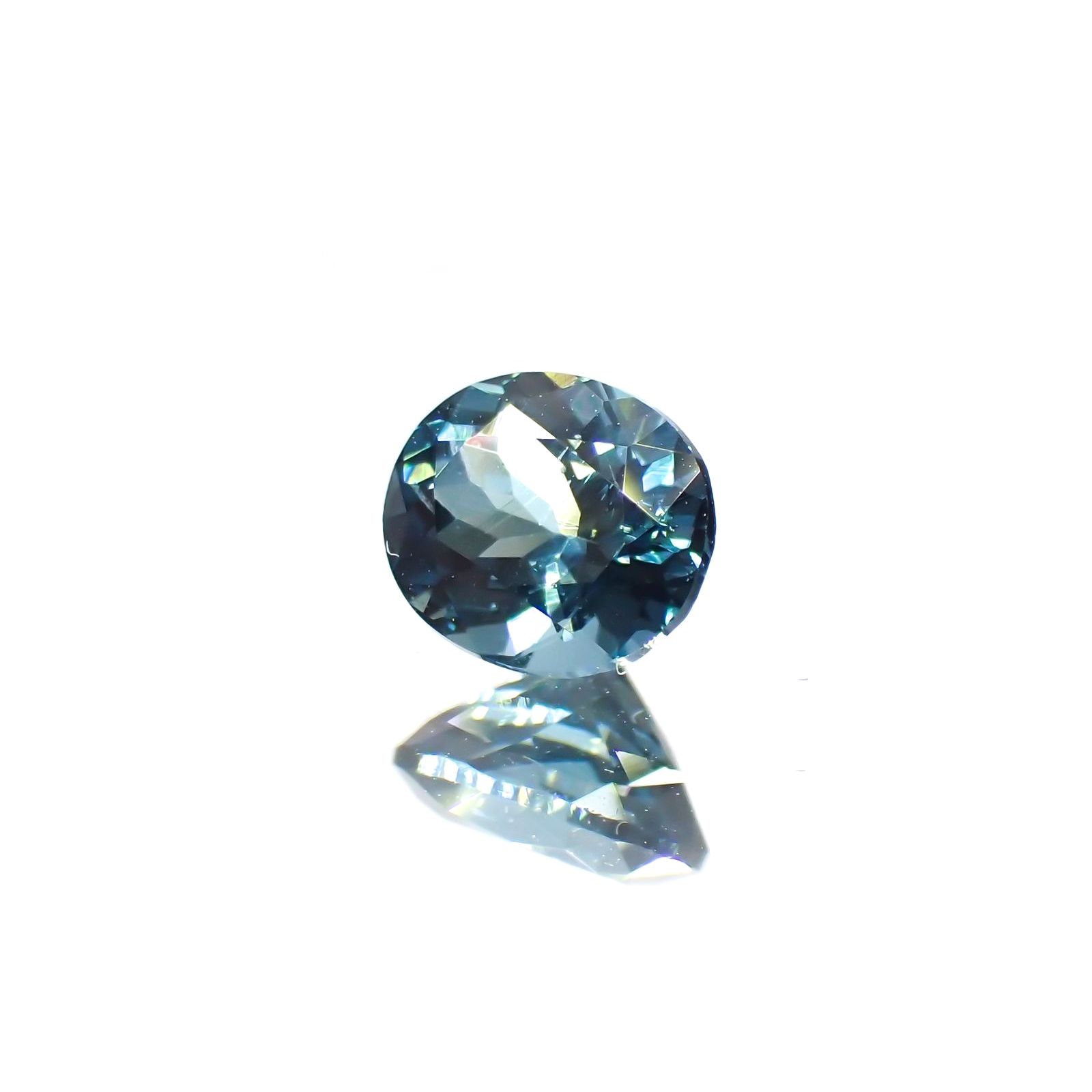 ブルートルマリン(宝石名トルマリン)アフガニスタン産 0.44ct 識別済[250115312]5.1x4.4mm前後