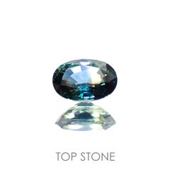 バイカラーサファイア(宝石名バイカラー・サファイア)マダガスカル/オーストラリア産 1.00ct 識別済[220114083]6.9x4.9mm前後