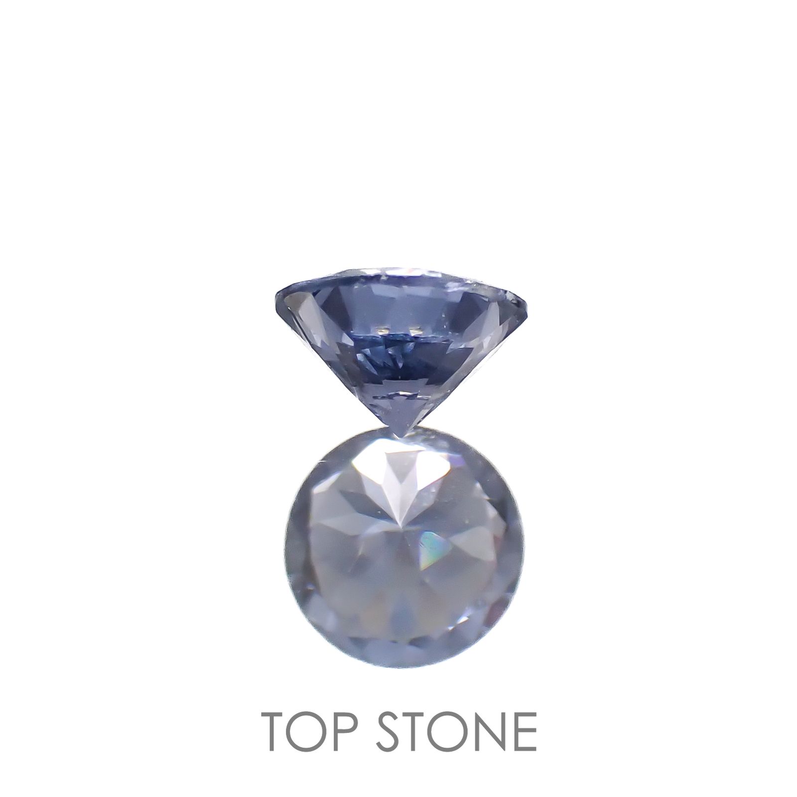 グレイッシュブルースピネル(宝石名スピネル)ビルマ/マダガスカル産 0.24ct 識別済[220817438]3.9x3.9mm前後