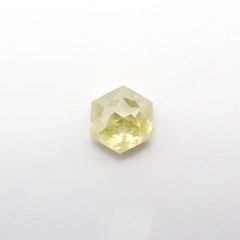 ◇ヘキサゴンアンティークカット◇イエローダイヤモンド ルース 0.15ct[210611066]3×2.8mm前後