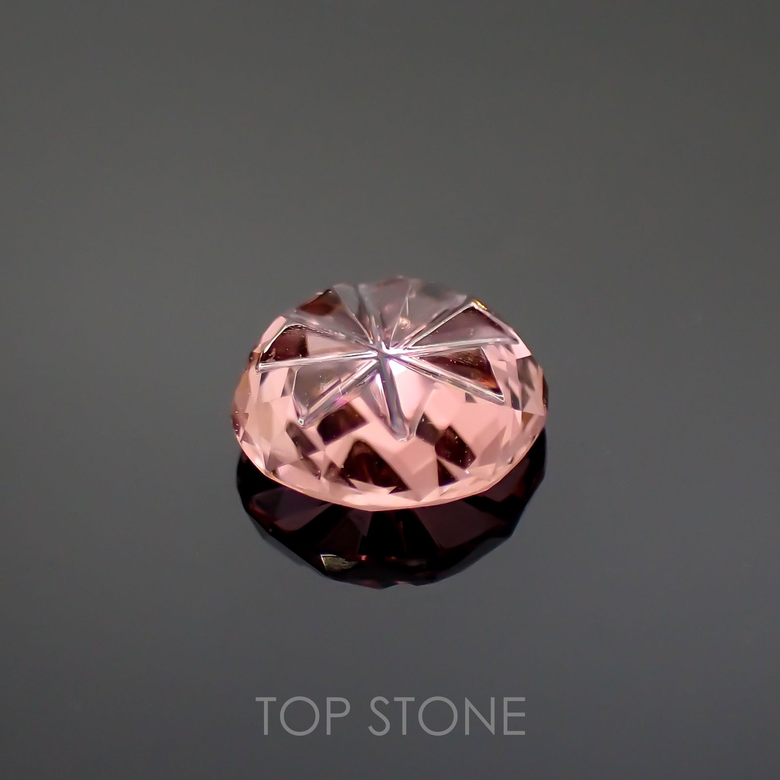 ◇甲州貴石切子Plus Three◇ピンクトルマリン(宝石名ピンク・トルマリン)カード付き ブラジル産 1.203ct ソ付(彩珠)[220113925]7.6x7.2mm前後