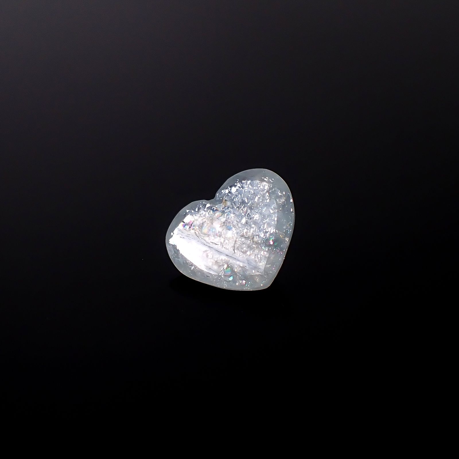 イリデッセンスアクアマリン ブラジル産 2.10ct / 8.6x10.1mm前後 [250730849]