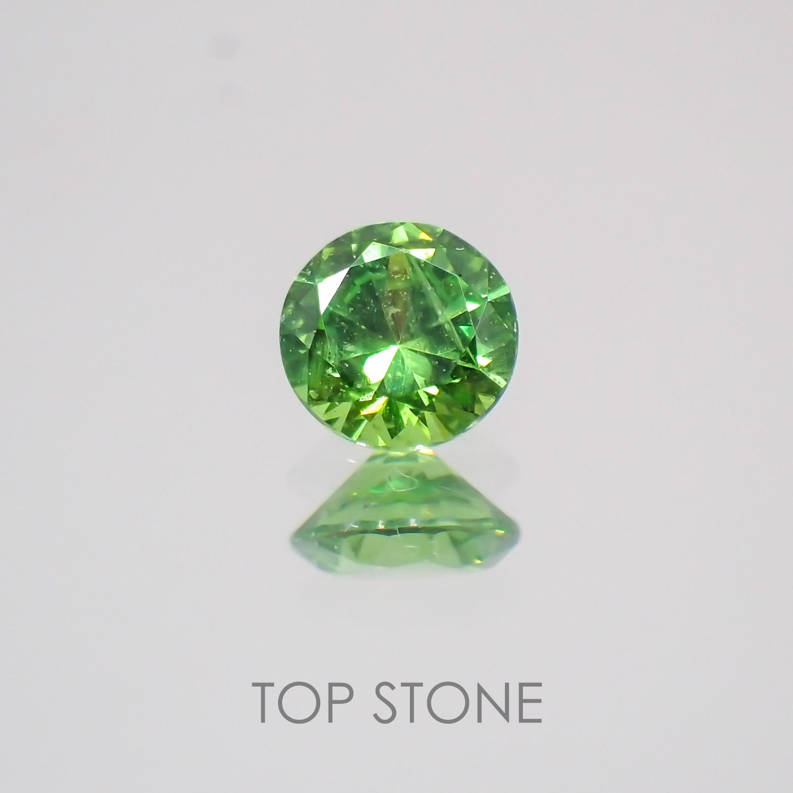 デマントイドガーネット(宝石名デマントイド・ガーネット) ロシア産 0.11ct 識別済[20063036]2.9×2.9mm前後