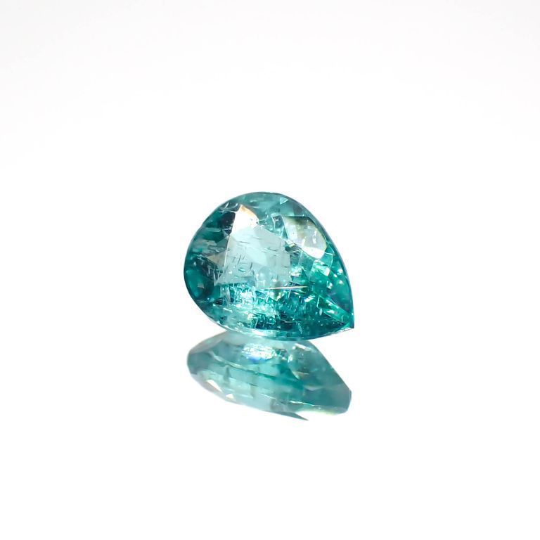 パライバトルマリン(宝石名トルマリン/別名パライバ・トルマリン)ブラジル・キントス鉱山産 0.33ct 識別済[221018754]5.3x4mm前後