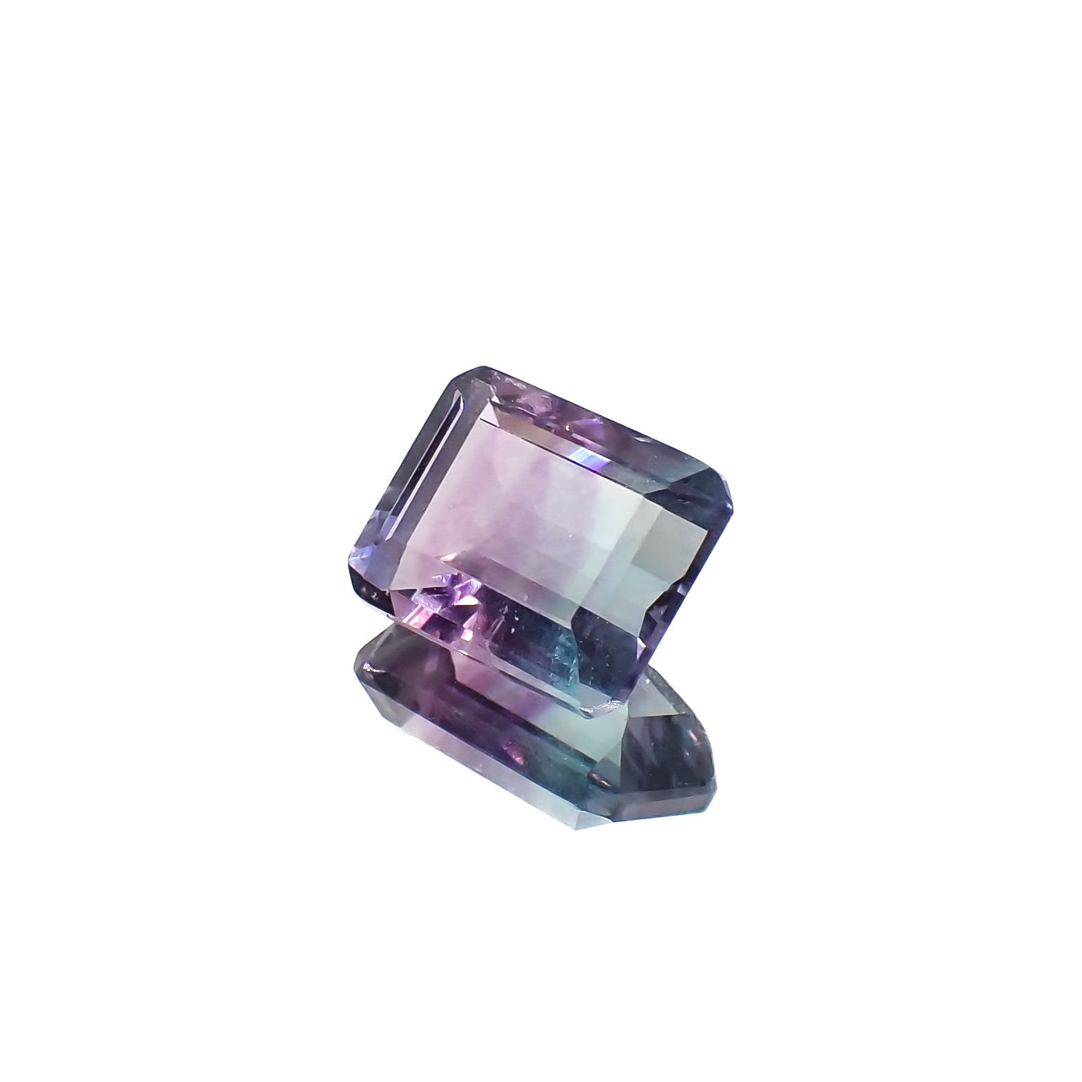 パーティカラーフローライト フルオレッセンス ブラジル産 4.04ct[230823266]10.1x8mm前後