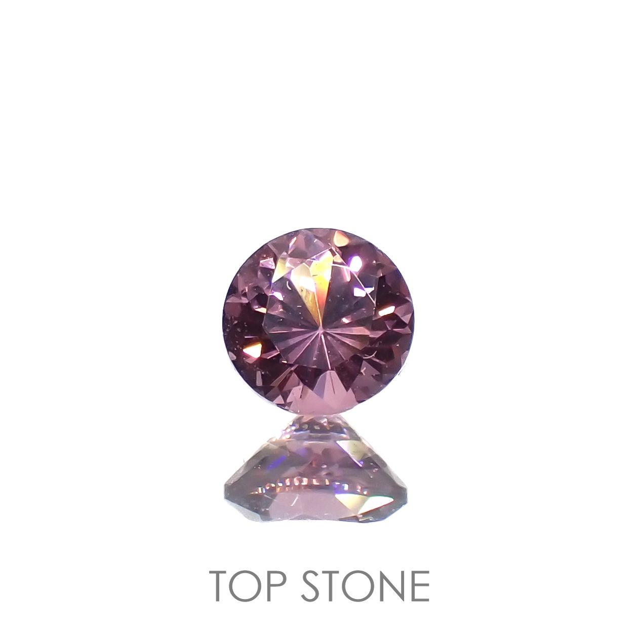 ピンクスピネル(宝石名スピネル)ビルマ/マダガスカル産 0.46ct 識別済[220616138]4.5x4.4mm前後