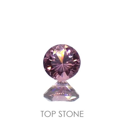 ピンクスピネル(宝石名スピネル)ビルマ/マダガスカル産 0.46ct 識別済[220616138]4.5x4.4mm前後
