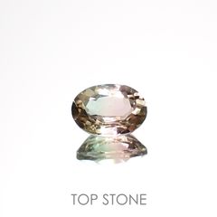 バイカラートルマリン(宝石名バイカラー・トルマリン)コンゴ民主共和国産 1.308ct ソ付[220717025]8x5.8mm前後
