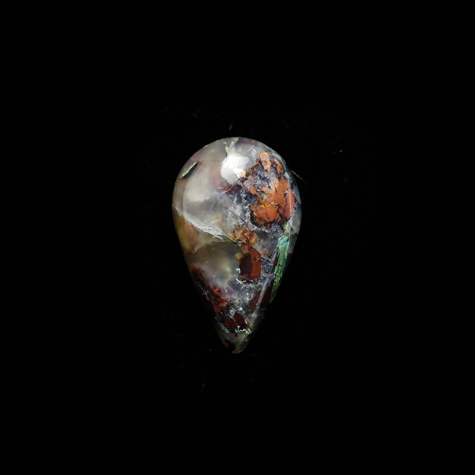 コッパークリソコラインカルセドニー インドネシア産 21.81ct / 23.4x13.9mm前後 [240125549]