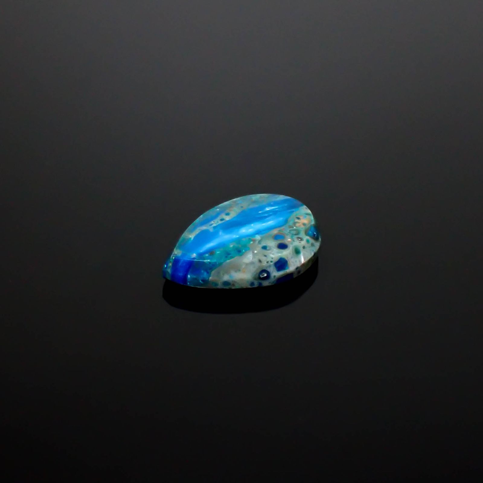 ブルーオパール ペルー産 3.24ct [250430263]15x10.5mm前後