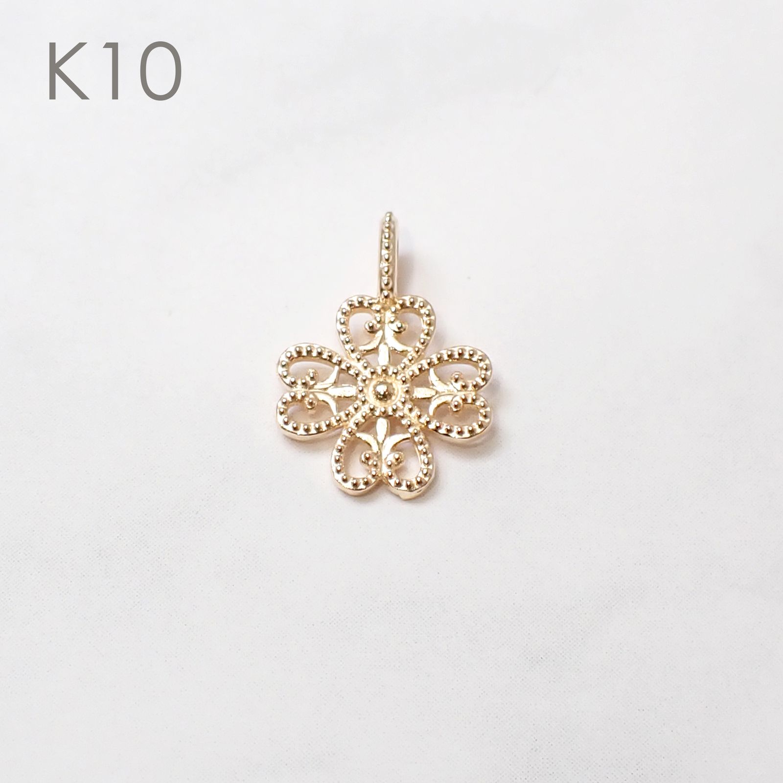◇K18/K10 Beata（ビィータ）◇クローバー [ラッキーチャーム/ペンダントトップ※チェーン別売り]