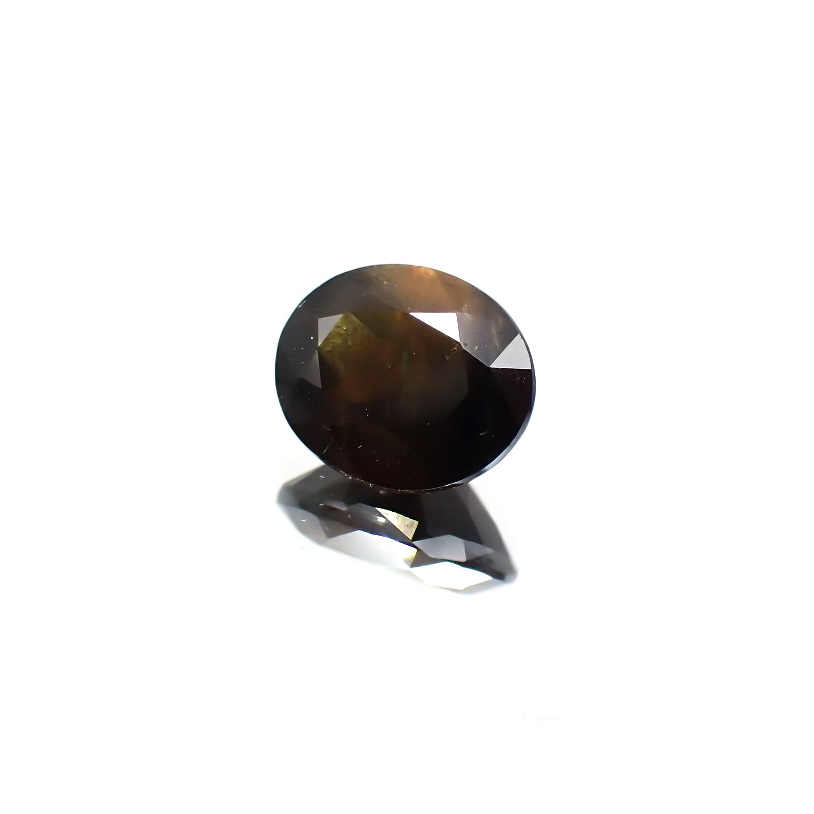 ゴールドシーンサファイア 非加熱(宝石名シーン・サファイア)  ケニア産 1.954ct ソ付(彩珠)[250310224]8.2×6.8mm前後