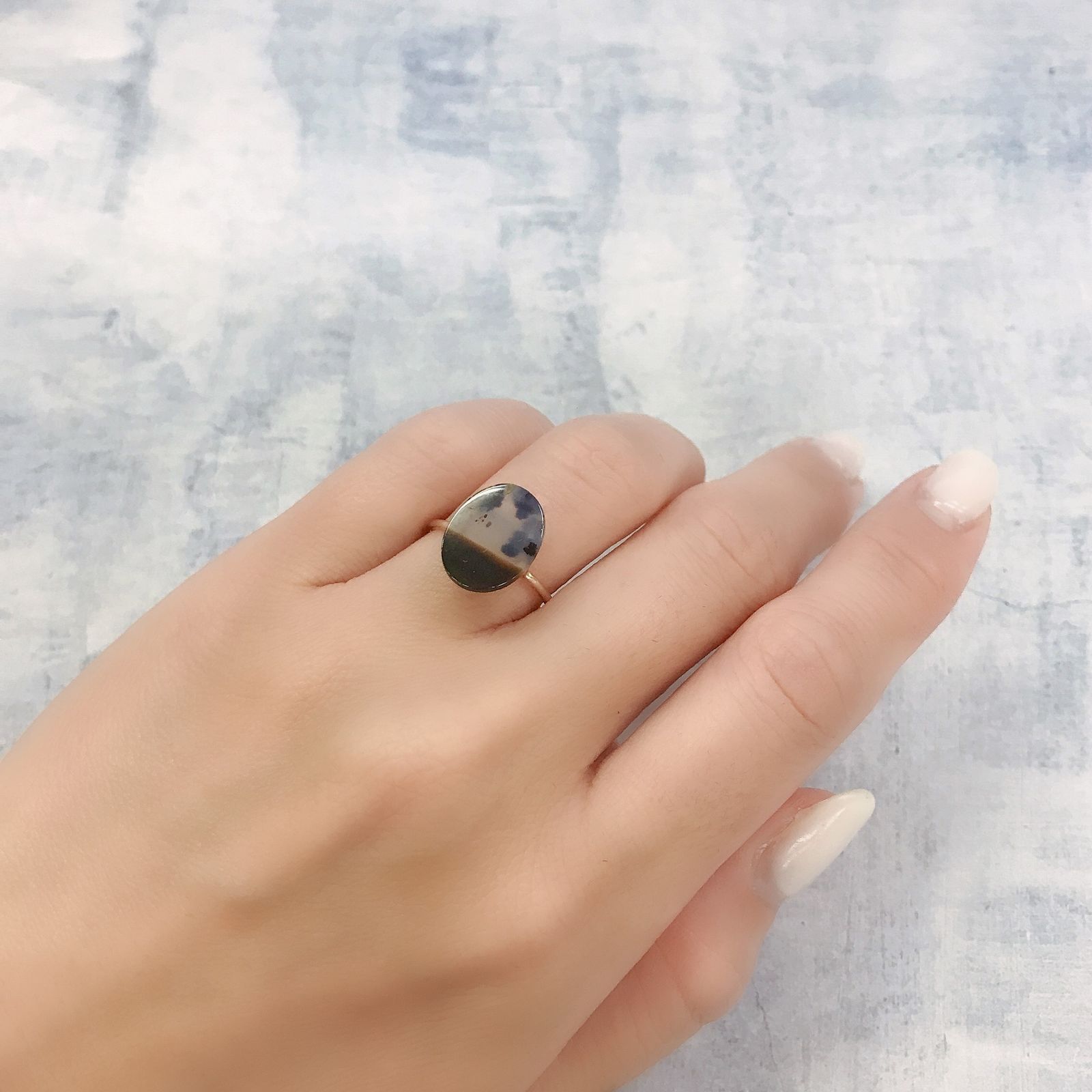 モンタナアゲート アメリカ・モンタナ州産 4.22ct[220716774]13.4x10.4mm前後