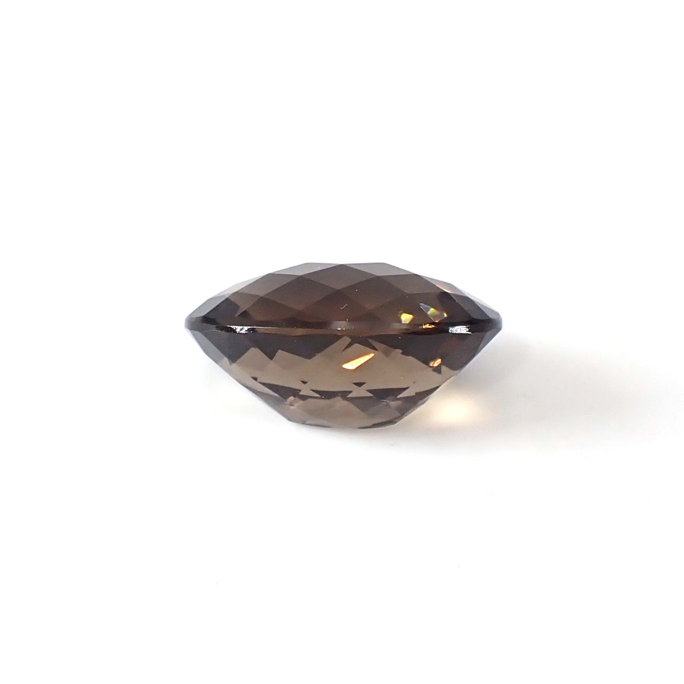 ◇チェッカーカット◇スモーキークォーツ ブラジル産 17.36ct / 20.2x15.2mm前後 [251031248]