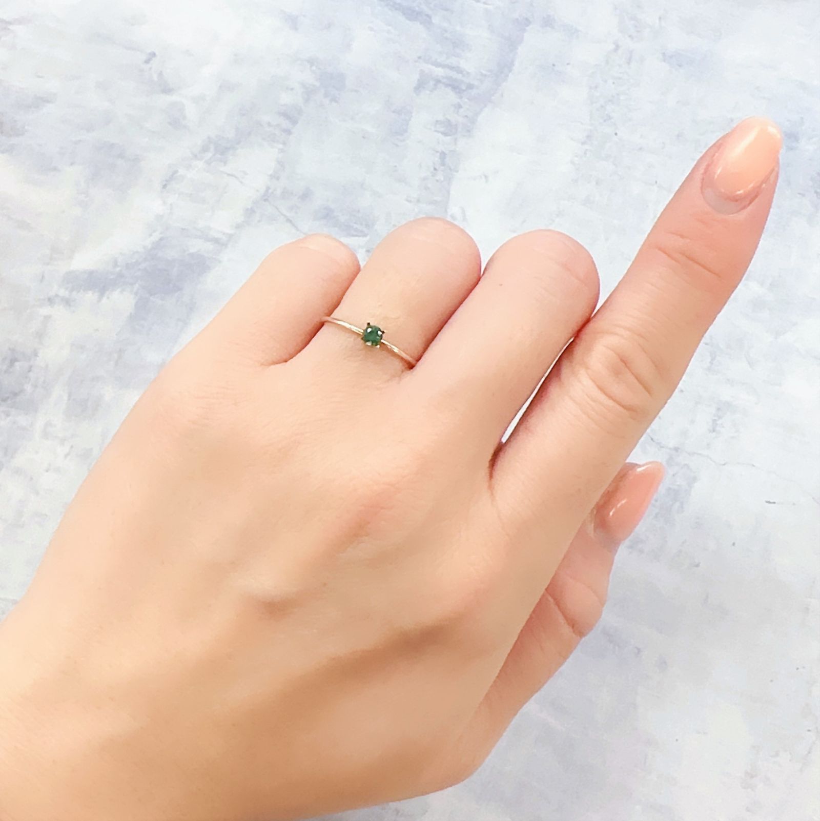 ツァボライト(宝石名ガーネット)タンザニア産 0.16ct 識別済[230120286]3.2x3.2mm前後